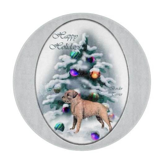 Kerst bij randweersomstandigheden snijplank (Voorkant)