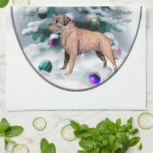 Kerst bij randweersomstandigheden theedoek (Gevouwen)