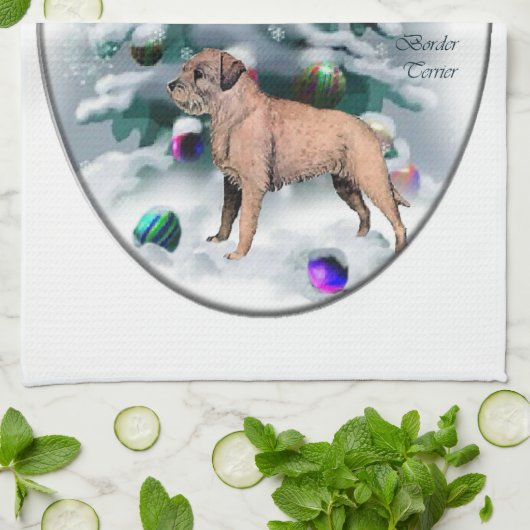 Kerst bij randweersomstandigheden theedoek (Gevouwen)