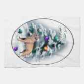 Kerst bij randweersomstandigheden theedoek (Horizontaal)