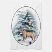 Kerst bij randweersomstandigheden theedoek (Verticaal)