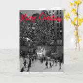 Kerst bij Rockefeller | Plezier en geluk Kaart (Gele Bloem)