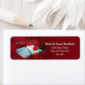 Kerst Bijbel Christelijke retourlabels (rood/sneeu Etiket (Insitu)