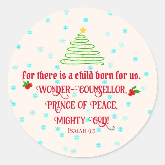 Kerst Bijbel lezen T-shirt Ronde Sticker (Voorkant)