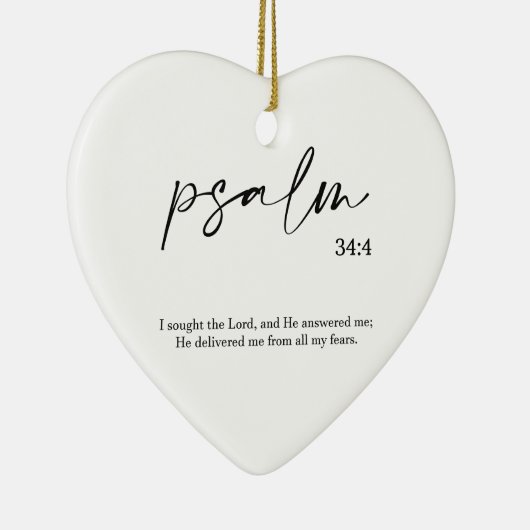 Kerst Bijbel Verse Psalm Keramische Ornament (Rechts)