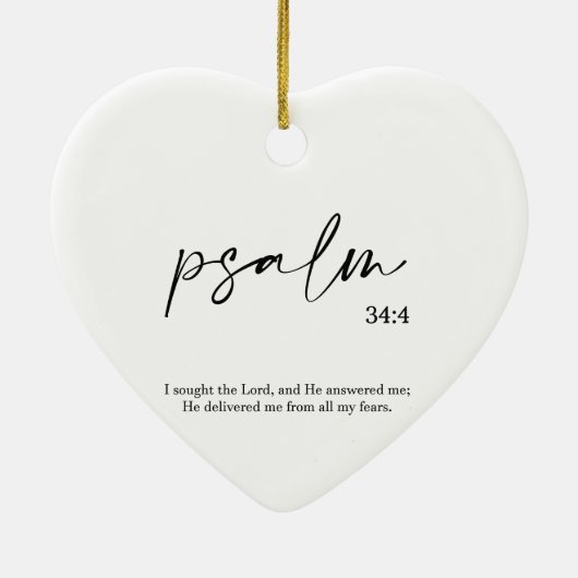 Kerst Bijbel Verse Psalm Keramische Ornament (Achterkant)