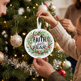 Kerst Bijbelvers Groene Planten Zwarte Typografie Ornament