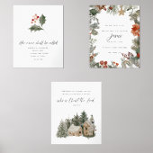 Kerst bijbelvers set van 3 muur kunst set (Voorkant)