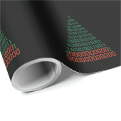 Kerst binaire code boom programmeur ontwikkelaar cadeaupapier (Rol Hoek)