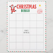 Kerst-Bingo Kaarten | Kerstfeest Spel voor Kindere (Voorkant)