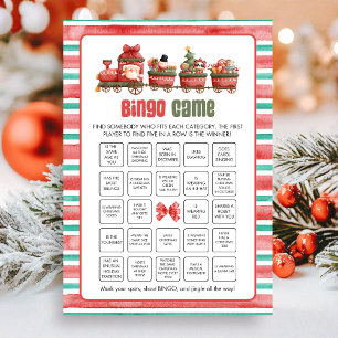 Kerst-Bingo Spel Feestdagenkaart