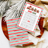 Kerst-Bingo Spel Feestdagenkaart
