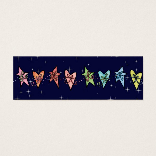 Kerst Bladwijzer Mini Visitekaartjes (Voorkant)