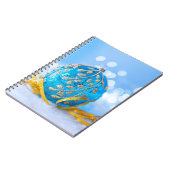 Kerst Blauw Decor Ball Notitieboek (Linkerzijde)