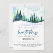 Kerst Blauw Eenvoudige Bomen Favoriete Dingen Part Kaart (Voorkant)