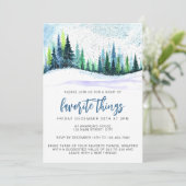 Kerst Blauw Eenvoudige Bomen Favoriete Dingen Part Kaart (Staand voorkant)