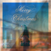 Kerst Blauw Gnome Venster Cling Raamsticker (Vel 2)