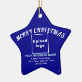 Kerst-blauw-kerstkeramisch versiering keramisch ornament (Links)