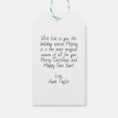 Kerst Blauw Notenkraker Ballet Cadeaulabel (Achterkant)