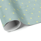 Kerst Blauw Polka Dot Poke Poka Wrapping Papier (Rol Hoek)