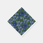 Kerst Blauw & Violet Poinsettias Servet (Hoek)