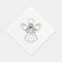 Kerst Blauwe filigraan engel van geloof - Vakantie