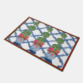 Kerst Blauwe Ginger Jars Deurmat Welkom Mat (Schuin)