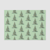 Kerst Blauwe Ginger Jars Tissue Paper Tissuepapier (Voorkant)