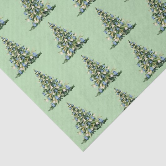 Kerst Blauwe Ginger Jars Tissue Paper Tissuepapier (Detail)