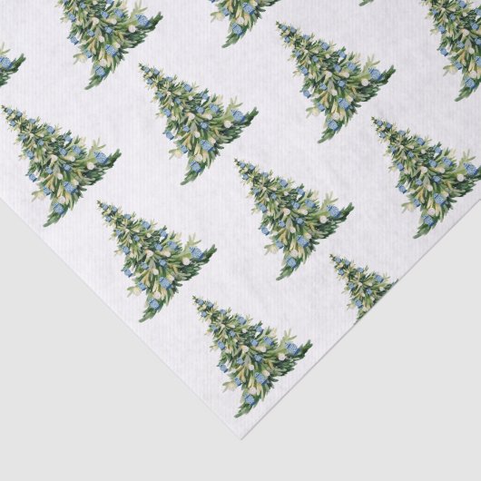 Kerst Blauwe Ginger Jars Tissue Paper Tissuepapier (Detail)