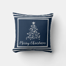 Kerst Blauwe kussen