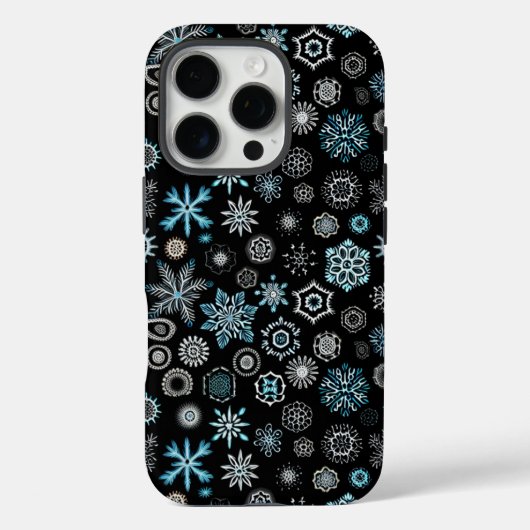 Kerst Blauwe Sneeuwvlokken Case-Mate iPhone Case (Achterkant)