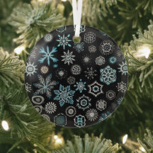 Kerst Blauwe Sneeuwvlokken
