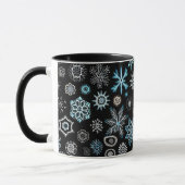 Kerst Blauwe Sneeuwvlokken Mok (Links)