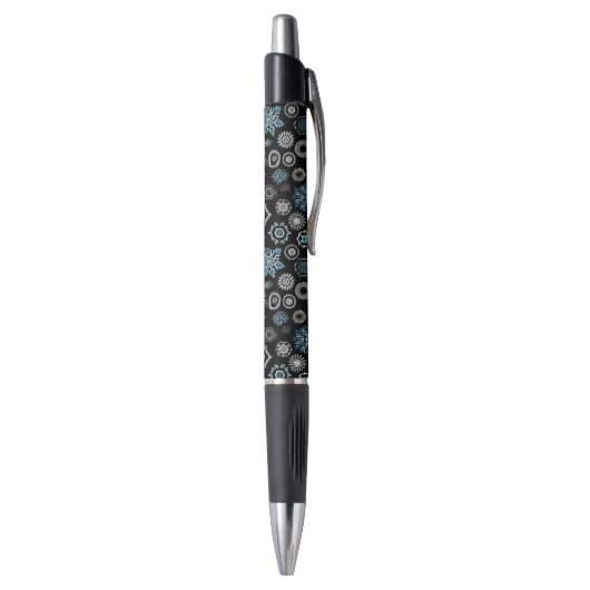 Kerst Blauwe Sneeuwvlokken Pen (Achterkant (Verticaal))