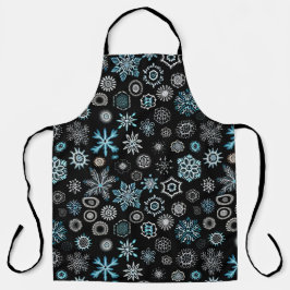 Kerst Blauwe Sneeuwvlokken Schort