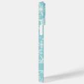 Kerst Blauwgroen en witte sneeuwvlokken monogram Case-Mate iPhone Case (Achterkant / Rechts)