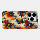 Kerst Bloem Botanisch Patroon met Naam Citaten Case-Mate iPhone Case (Achterkant (horizontaal))