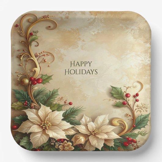 Kerst Bloem Kerst Papier Bord (Voorkant)