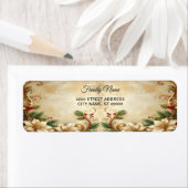 Kerst Bloem Kerst Retouradres Label (Insitu)
