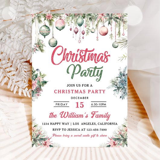 Kerst Bloem Kerstfeest  Kaart