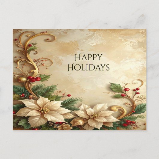 Kerst Bloem Kerstkaart Briefkaart (Voorkant)