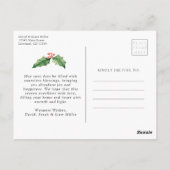 Kerst Bloem Kerstkaart Briefkaart (Achterkant)