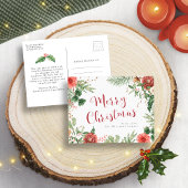 Kerst Bloem Kerstkaart Briefkaart