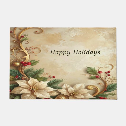 Kerst Bloem Kerstmat Deurmat (Voorkant)