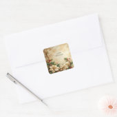 Kerst Bloem Kerststickers Vierkante Sticker (Envelop)