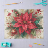 Kerst Bloem Rode Poinsettia Weefsel Papier (Craft)
