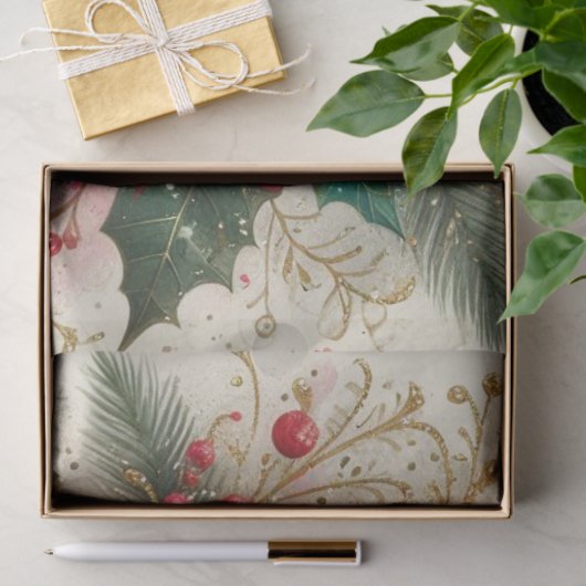 Kerst Bloem Rode Poinsettia Weefsel Papier (Geschenk)