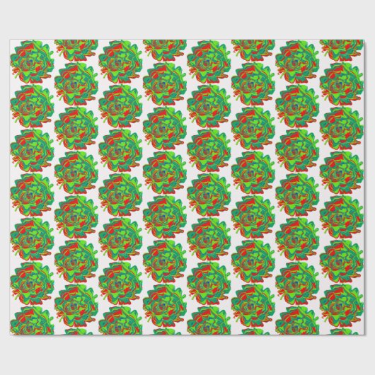 Kerst Bloem Wrapping Papier (Vlak)