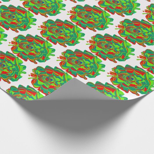 Kerst Bloem Wrapping Papier (Hoek)